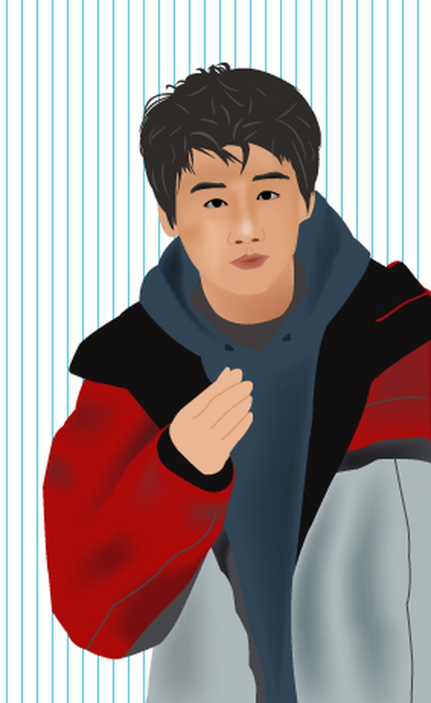 Self-portrait, vector illustration